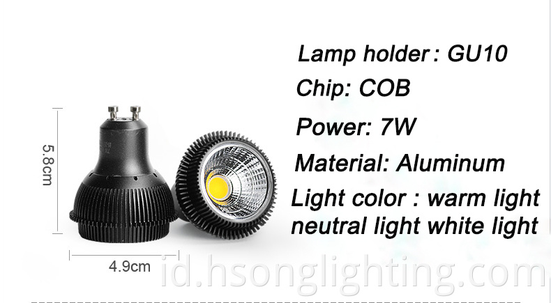 Die Cast Aluminium Memfokuskan Perlindungan Mata LED Spot Gu10 LED Bulb MR16 Lampu LED LED